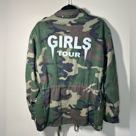 Sorella Girlz Tour Button Up Zippered Army Utility Soft Cotton Jacket - Picture 9 of 12